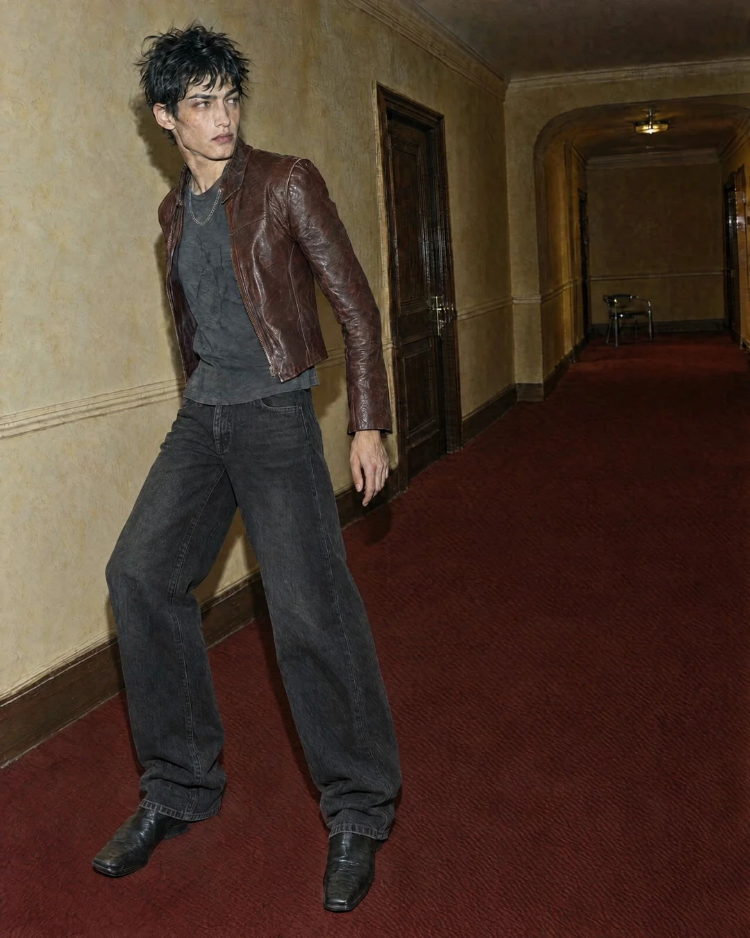 Fotograma de una editorial de moda creada con IA
